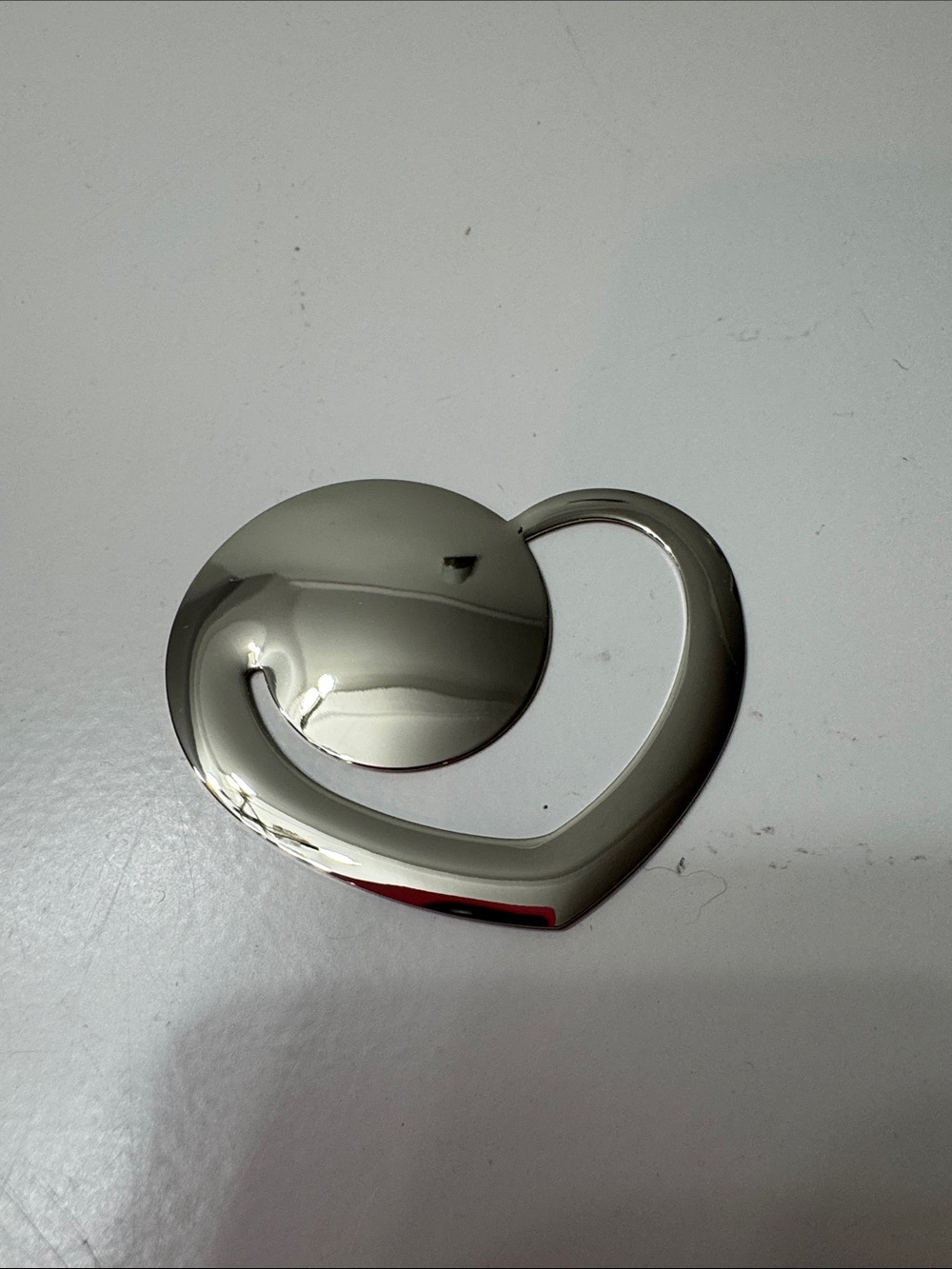 Dansk Heart Shaped Polished Metal Bookmark